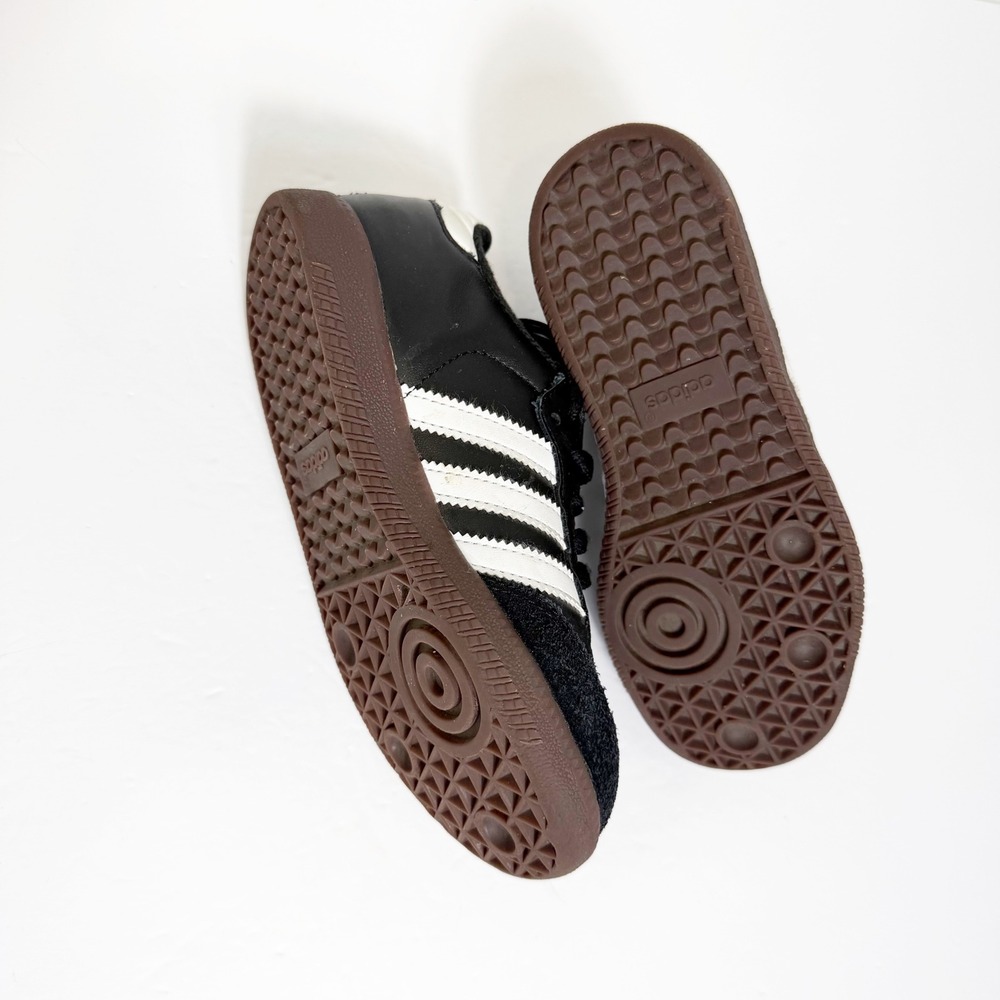 Adidas Samba Shoes Boys Size 1 Black White Classic Indoor Soccer Sneakers - Picture 4 of 4